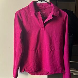 Figs scrubs burgandy Long Sleeve Shirt